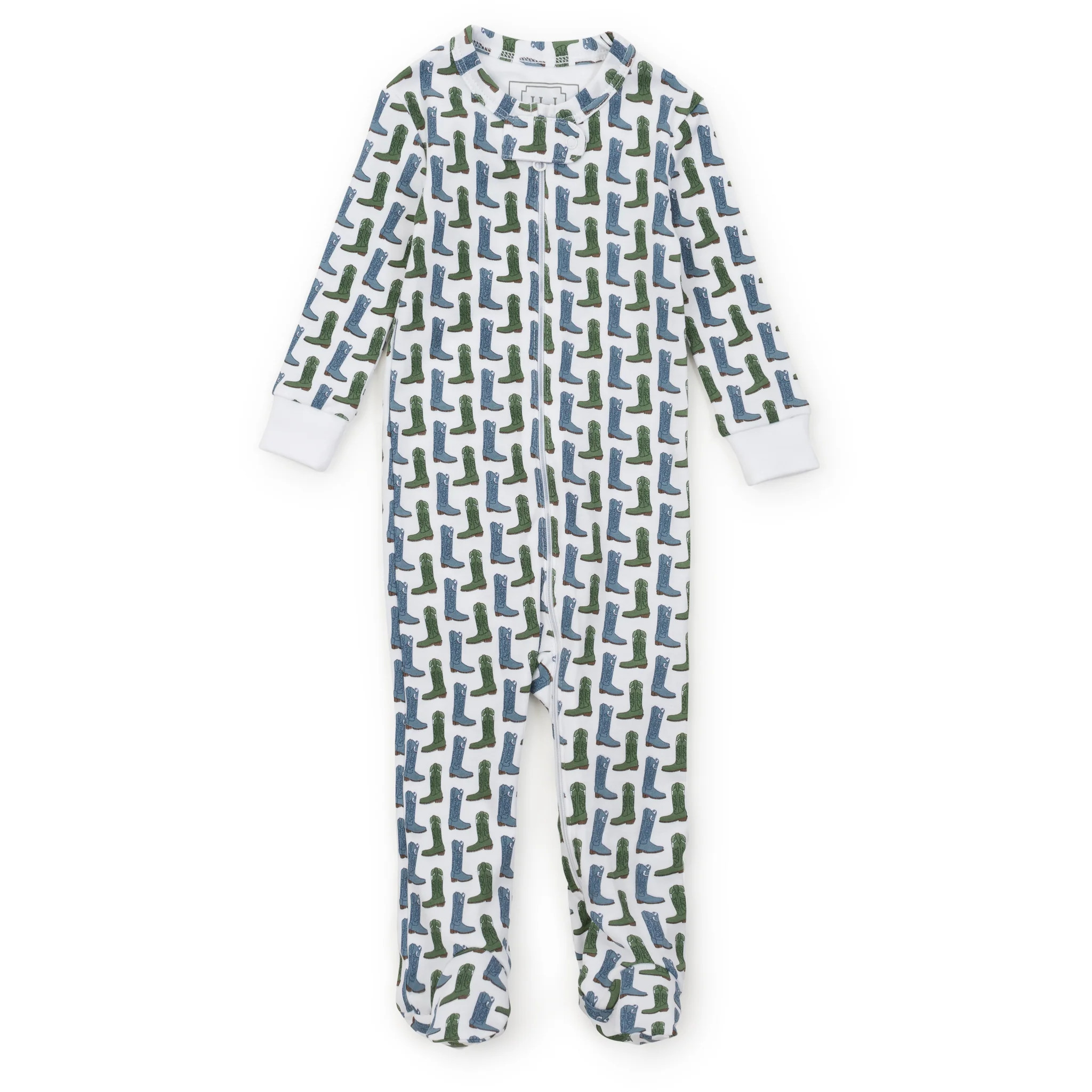Parker Boys' Zipper Pajama - Cowboy Boots | Lila and Hayes