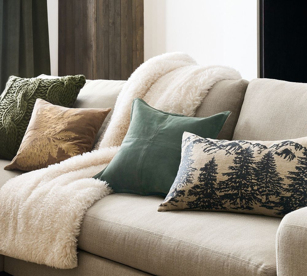 Rustic Forest Lumbar Pillow Cover | Pottery Barn (US)