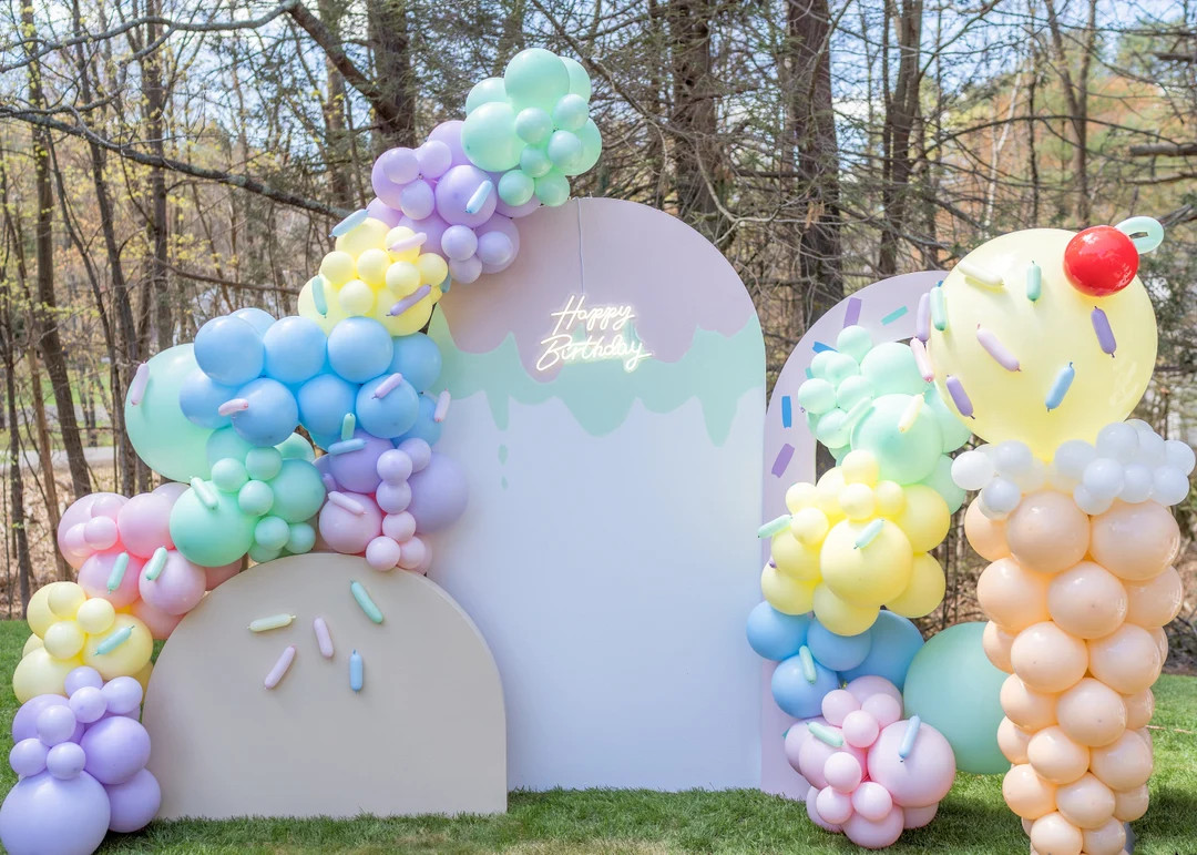 Ice Cream Balloons Sweet Balloon Garland Kit Pastel Balloon Arch Heres the Scoop Balloons Sprinkl... | Etsy (US)