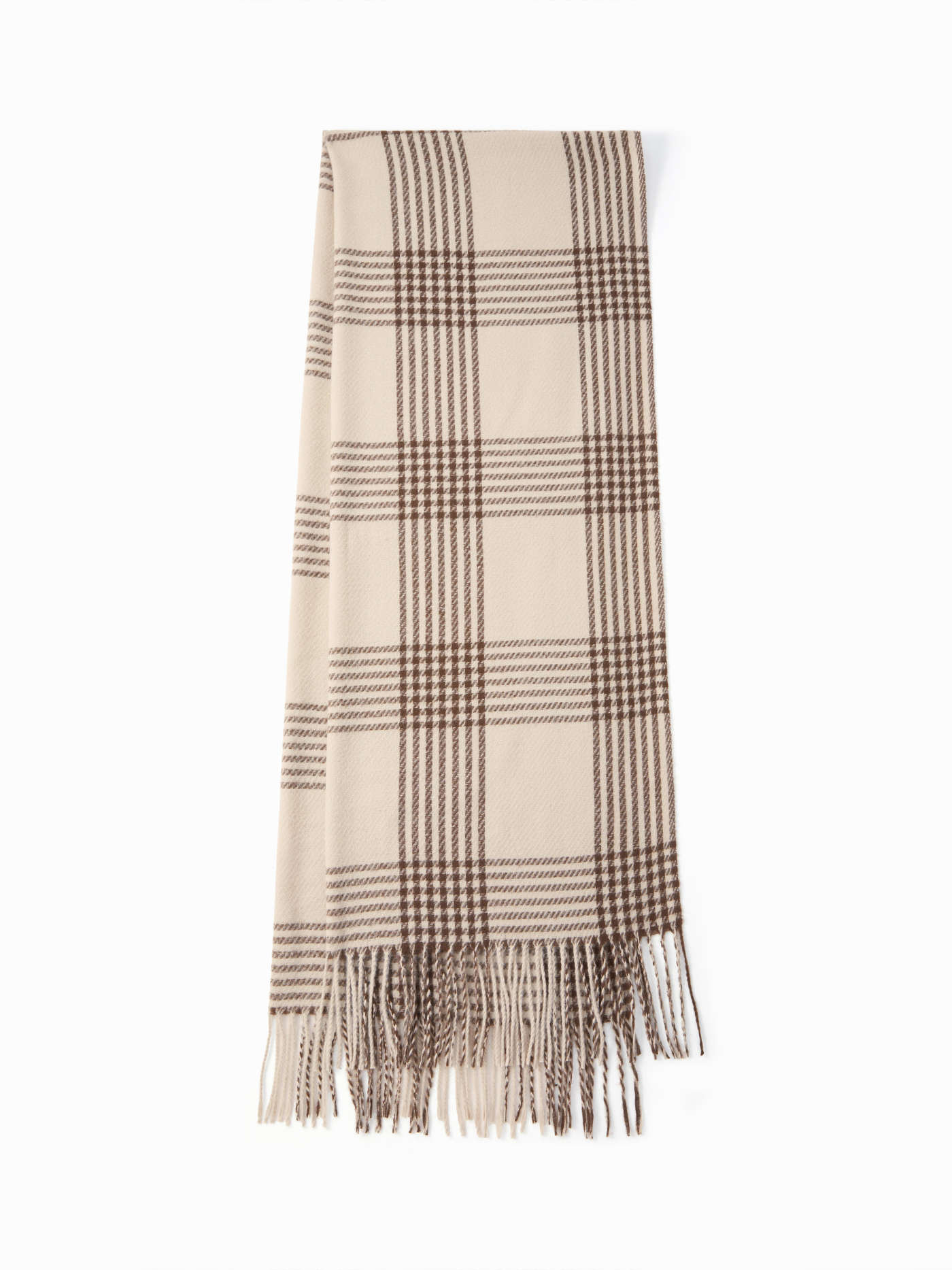 PLAID FRINGED SCARF | Cider