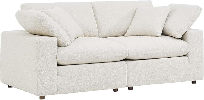 Modway Commix Down-Filled Overstuffed Boucle Fabric Loveseat | Amazon (US)