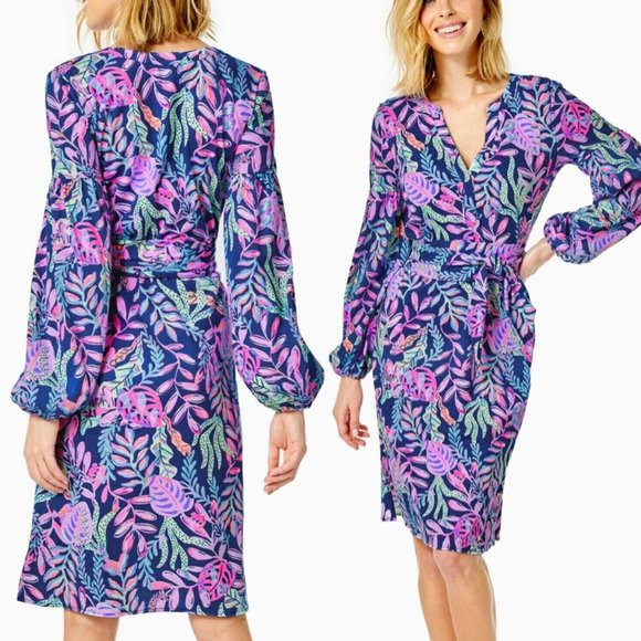 Lilly Pulitzer Kierna Dress in Oyster Bay Navy You’ve Been Spotted | Poshmark