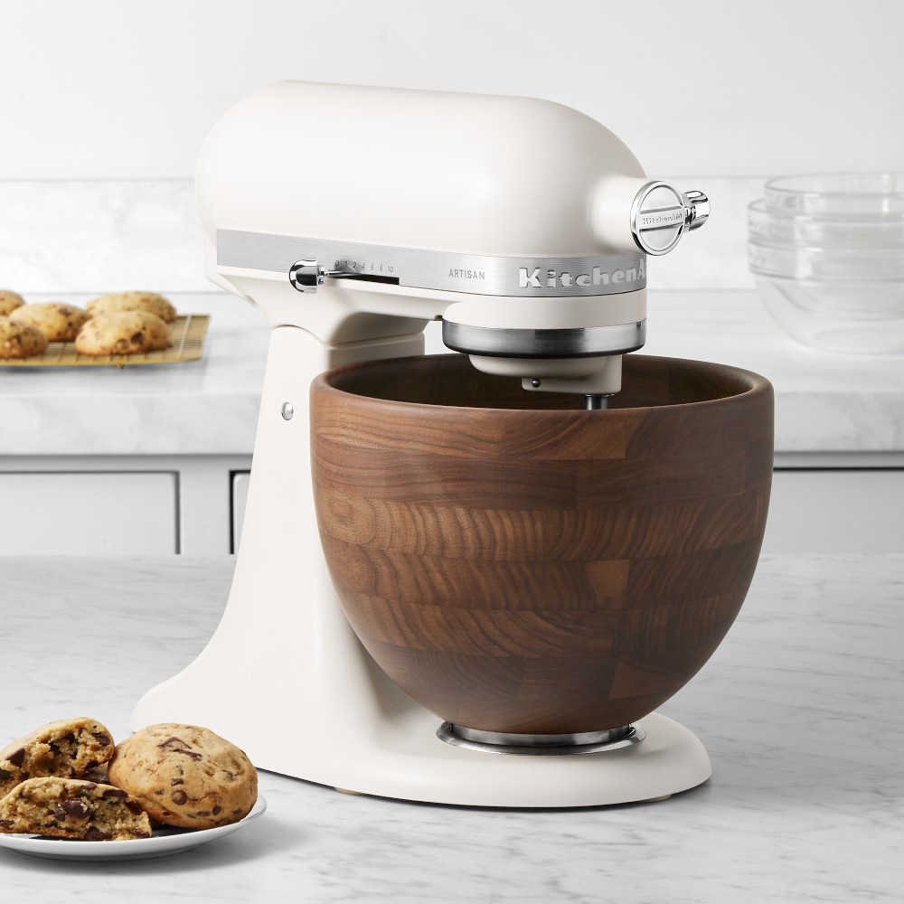 KitchenAid® Porcelain Artisan Stand Mixer with Walnut Bowl, 5-qt | Williams-Sonoma