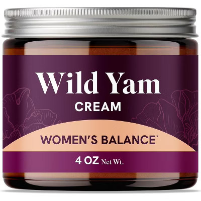 Wild Yam Cream for Hormone Balance, 3450mg Wild Yam for Herbal Menopause & PMS Support, Estrogen & Progesterone Free Balancing Cream, SMNutrition, 4oz | Target