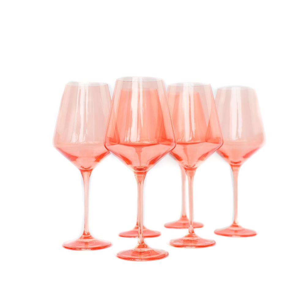 Estelle Colored Glass Stemmed Wine Glass | West Elm (US)