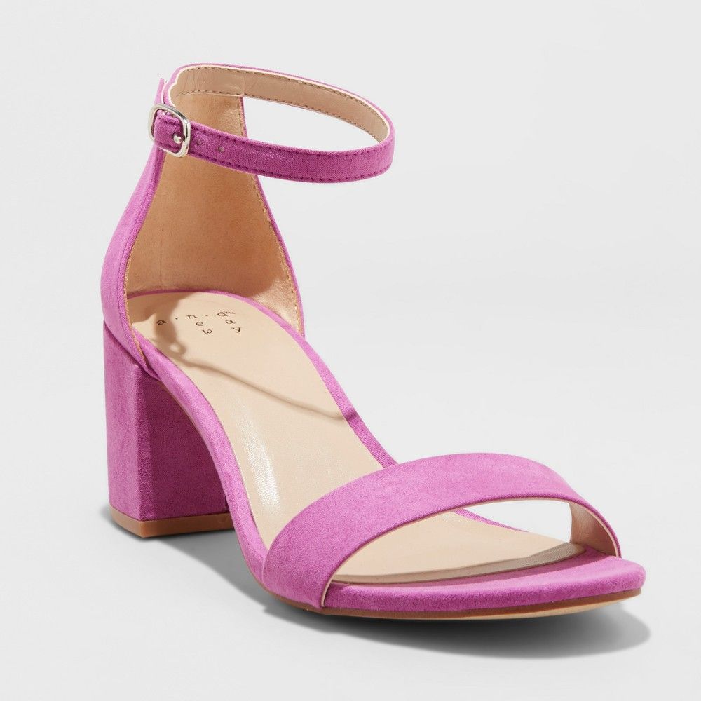 Women's Michaela Block Heel Pumps - A New Day Orchid 8 | Target