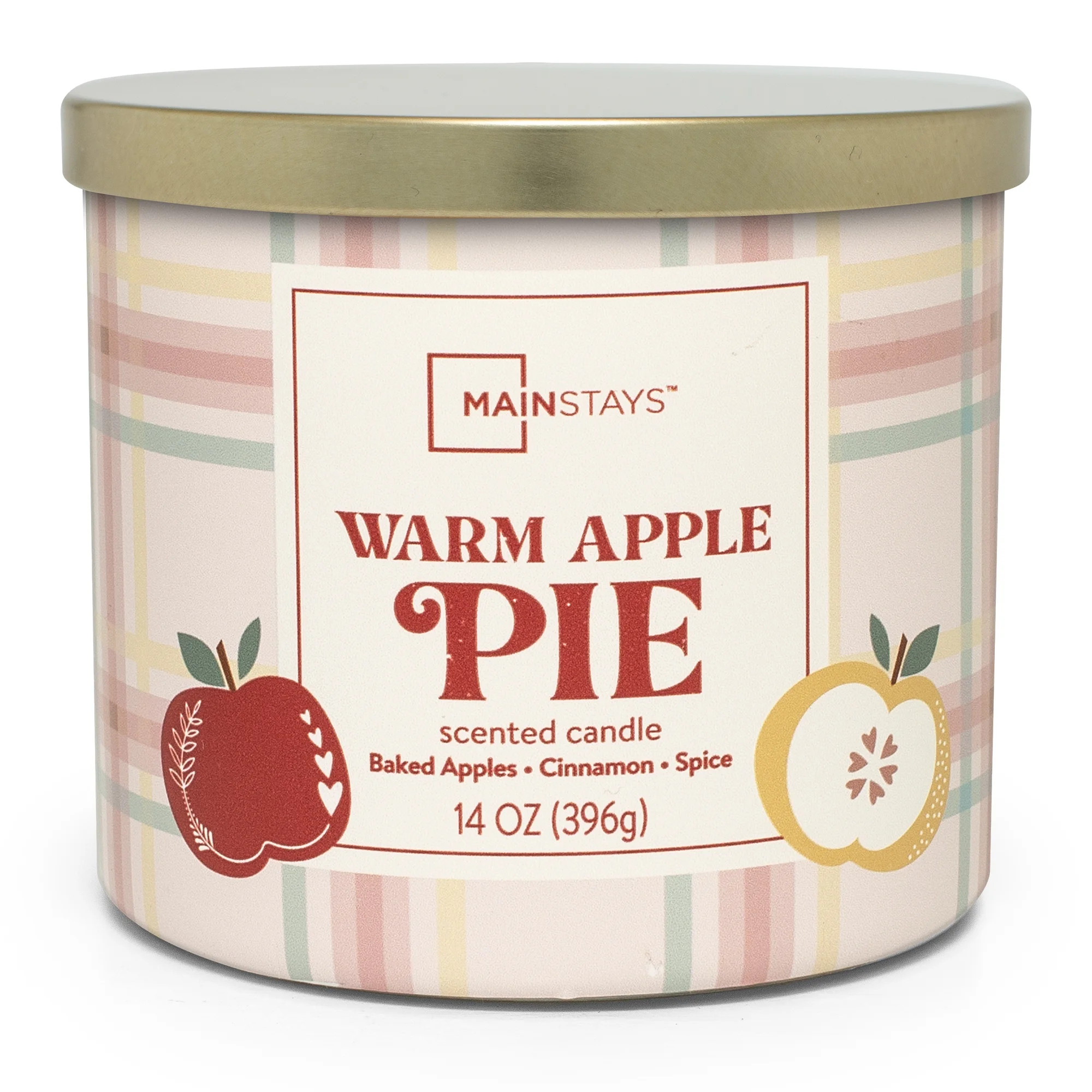Mainstays 3 Wick Warm Apple Pie Candle, 14 oz. | Walmart (US)
