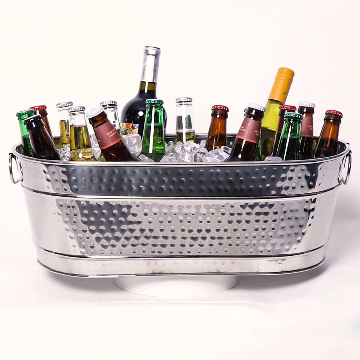 BREKX Colt Stainless-Steel Beverage Tubs + 2 Party Mats, Ice and Drink Bucket for Parties, 15 Qua... | Amazon (US)