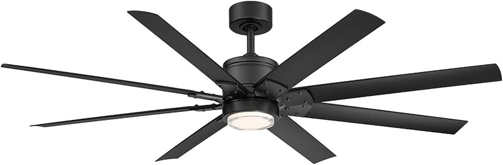 Renegade Smart Indoor and Outdoor 8-Blade Ceiling Fan 52in Matte Black with 3000K LED Light Kit a... | Amazon (US)