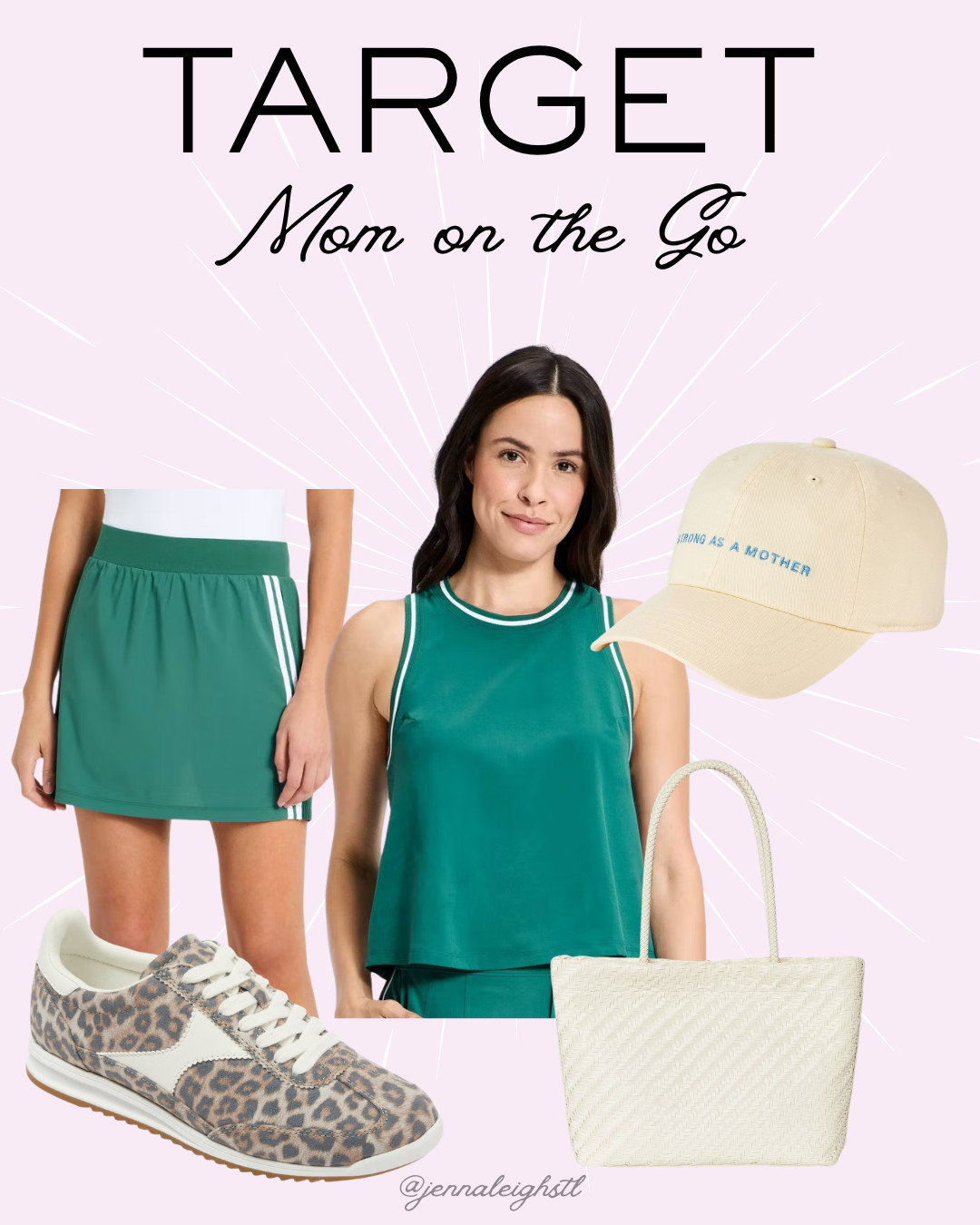 This mom on the go outfit is perfect to keep you moving while still feeling put together. The back detail on this tank gives it an extra touch that makes the whole look stand out. 

 #LTKmomlife #LTKActive #LTKMidsize