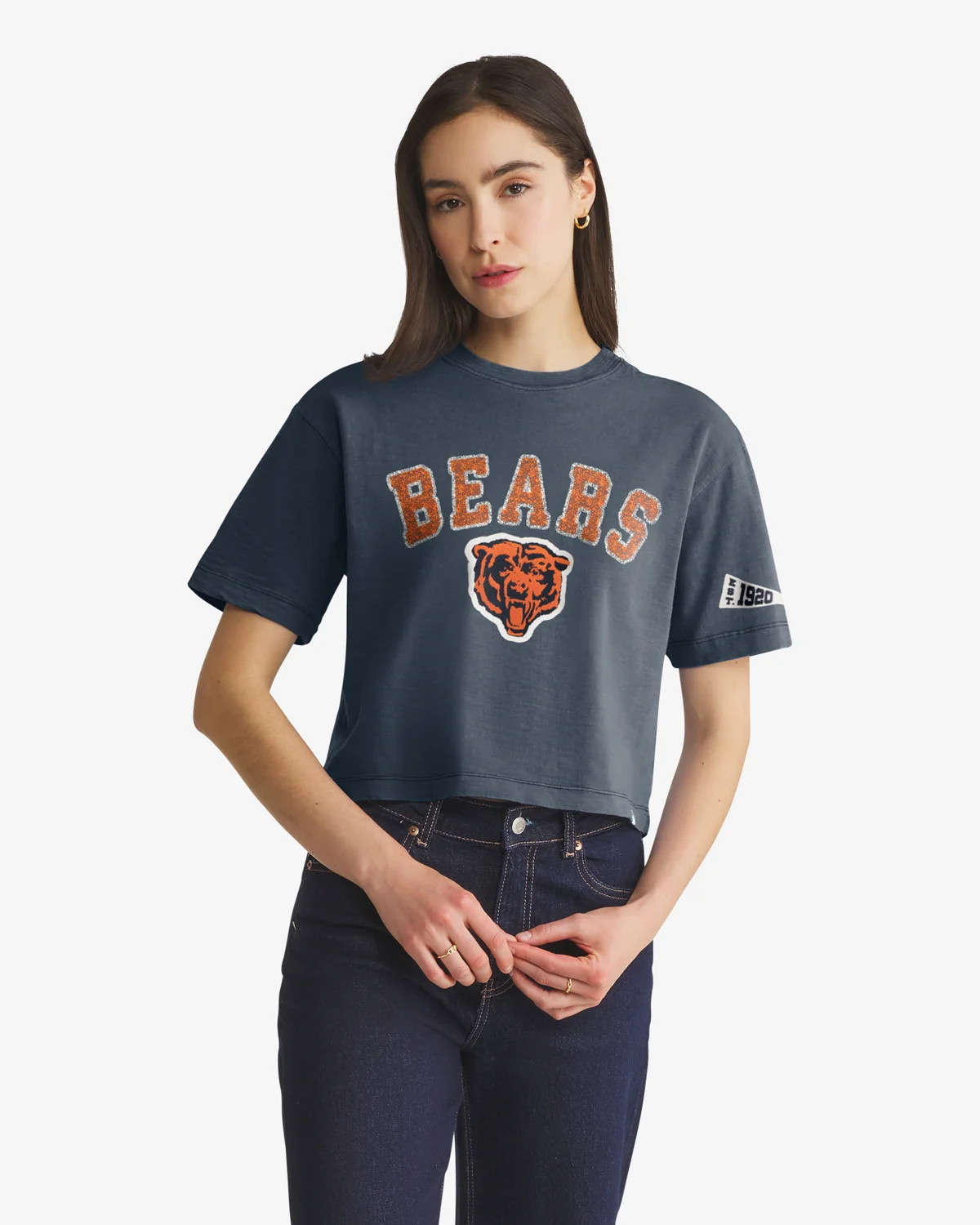 CHICAGO BEARS HISTORIC ELMORE WELL WORN '47 HEAVY SLUB TEE WOMENS | '47Brand