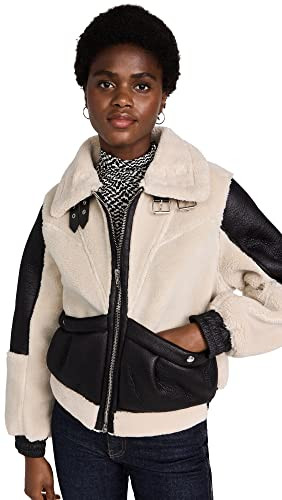 [BLANKNYC] Womens Bonded Moto Jacket, Blaze Out, Medium US | Amazon (US)