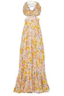 Floral Tie Back Gown | Rent the Runway
