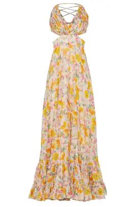 Floral Tie Back Gown | Rent the Runway