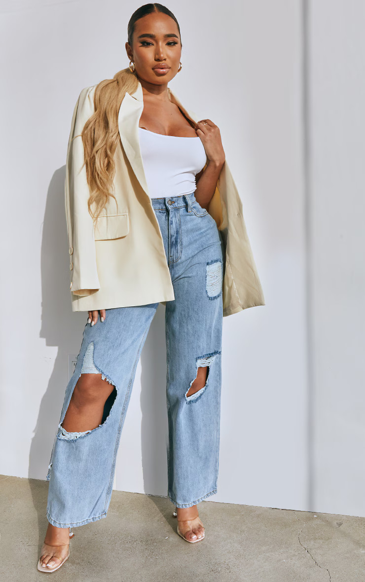 Shape White Slinky Spaghetti Strap Bodysuit | PrettyLittleThing US