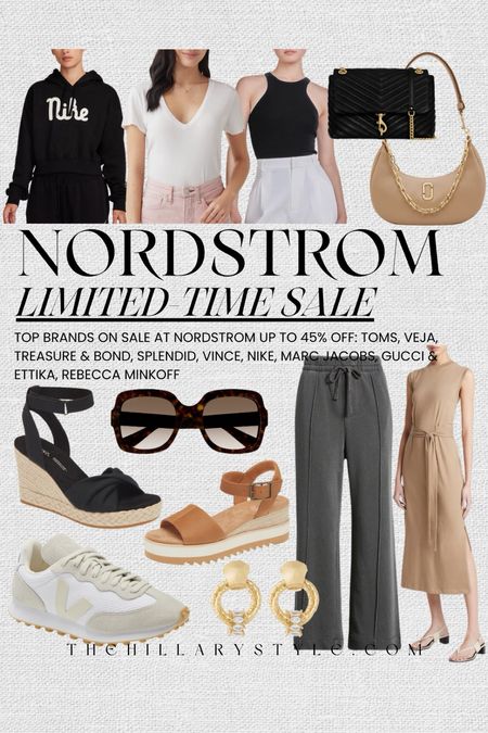 Nordstrom Limited Time Sale. Top brands on sale for a limited time at Nordstrom. Sneakers, espadrilles, platform sandals, sweatpants, spring dress, sunglasses, designer sunglasses, gold hoops, sweatshirt, white tshirt, tank top, handbag, clutch, crossbody, designer bag. TOMS, Nike, Veja, Marc Jacobs, Rebecca Minkoff, Gucci, Splendid, Vince, Ettika, Nordstrom. 

#LTKsalealert #LTKstyletip #LTKSeasonal