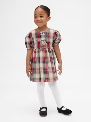 Baby & Toddler Puff-Sleeve Bow Dress | Gap (US)