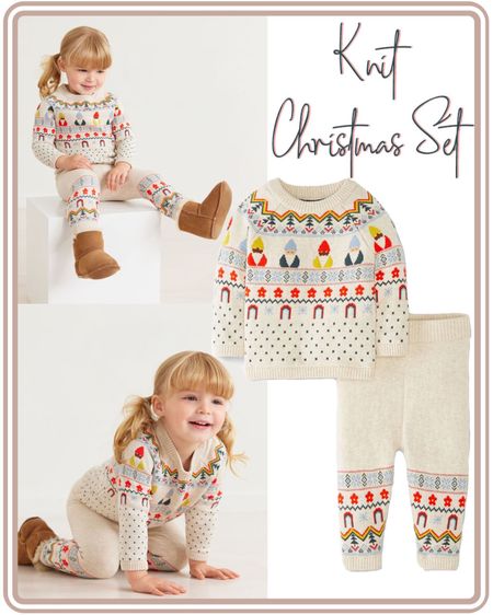 The cutest Christmas knit set for little ones!  50% off right now and selling out fast! Onesie version linked below too. 

#giftsforkids #giftsfortoddler #gifttsforbaby #babyclothes #kidschristmasclothes 

#LTKsalealert #LTKSeasonal #LTKunder50