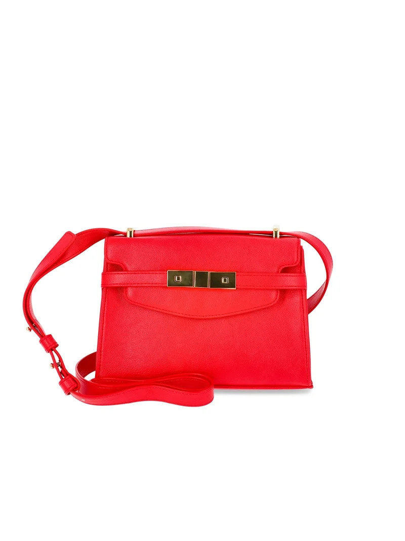 Time and Tru Women's Rosa Belted Crossbody Handbag, Red | Walmart (US)