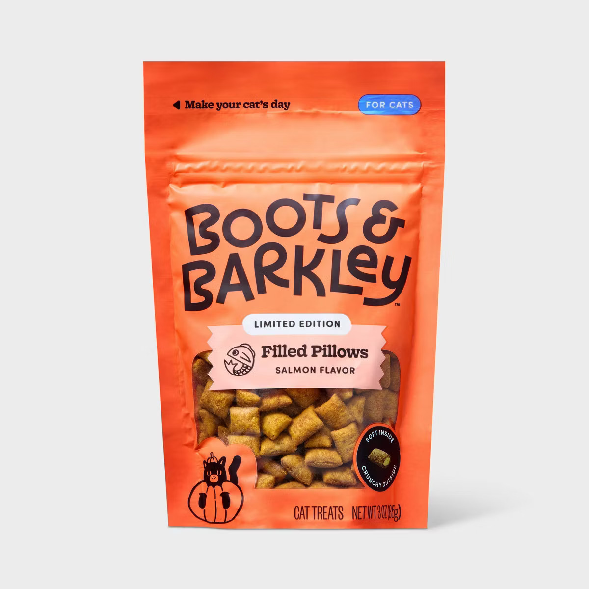 Halloween Salmon Flavor Pillow Pockets Cat Treats - Boots & Barkley™ 3oz | Target