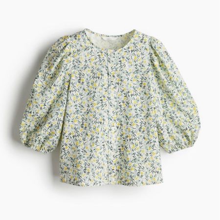 Floral puff sleeve linen blouse 

#LTKfindsunder50 #LTKstyletip #LTKSeasonal