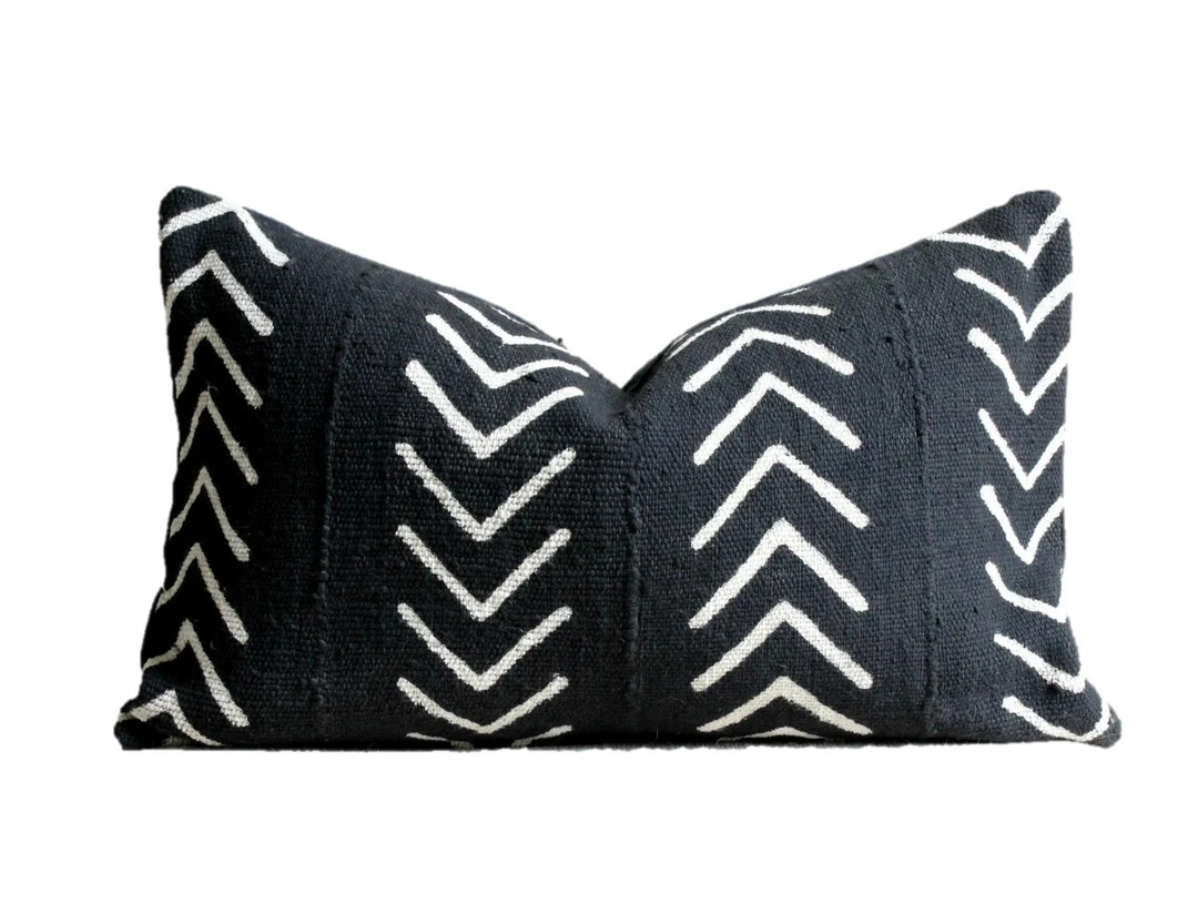 THE WESTEN Authentic African Mudcloth Lumbar Pillow Cover - Etsy | Etsy (US)