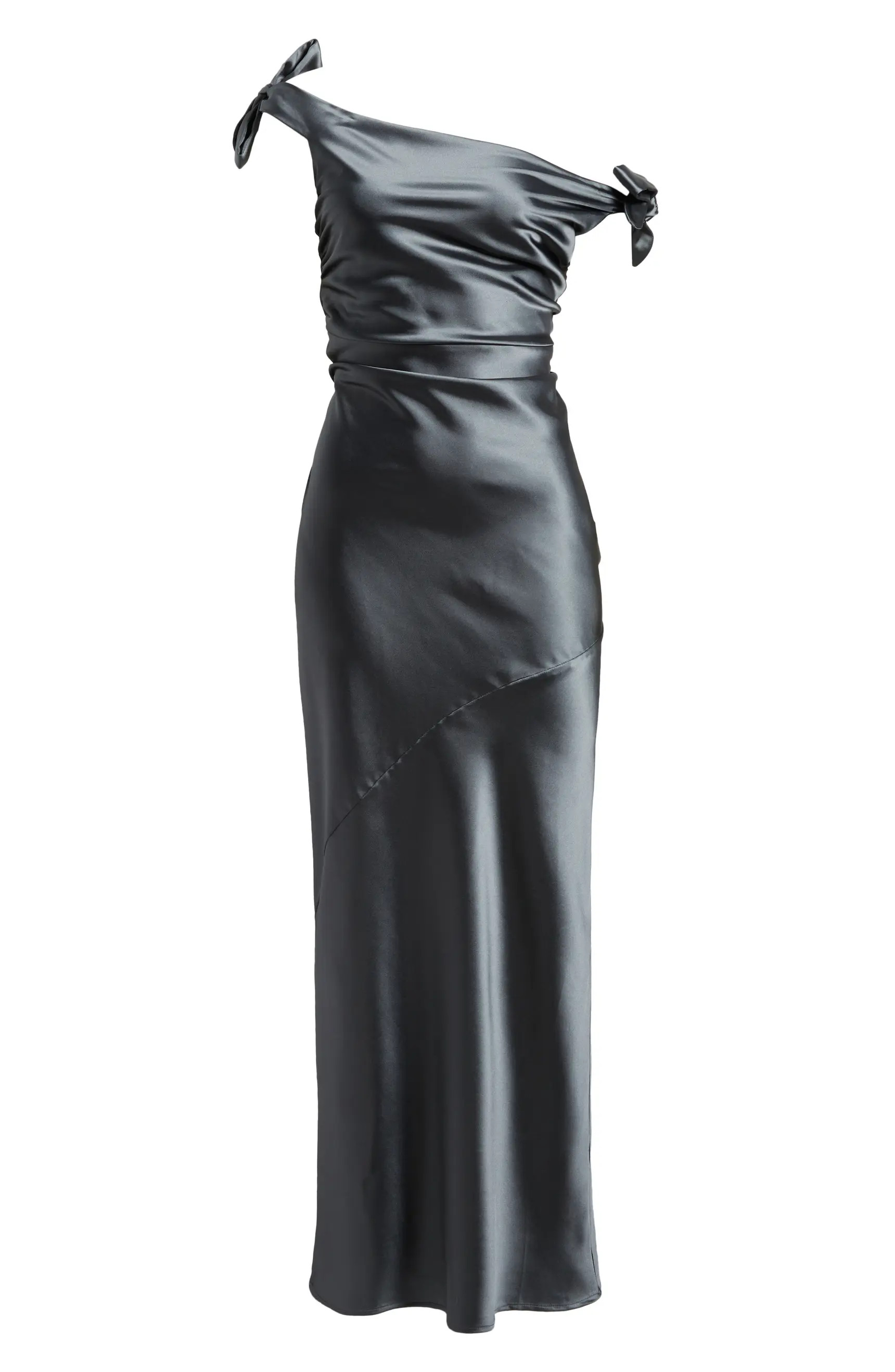 Selma One-Shoulder Satin Gown | Nordstrom