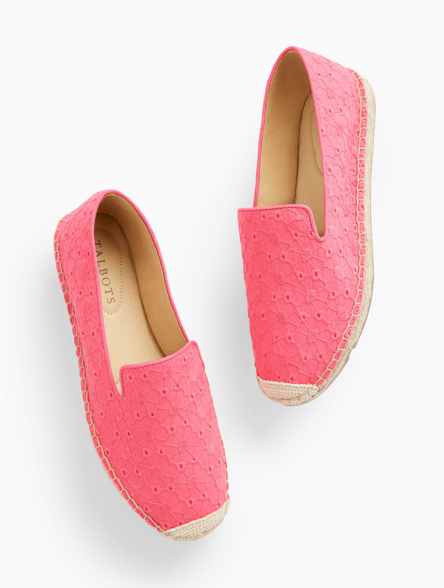 Izzy Espadrille Flats - Floral Chain Eyelet | Talbots