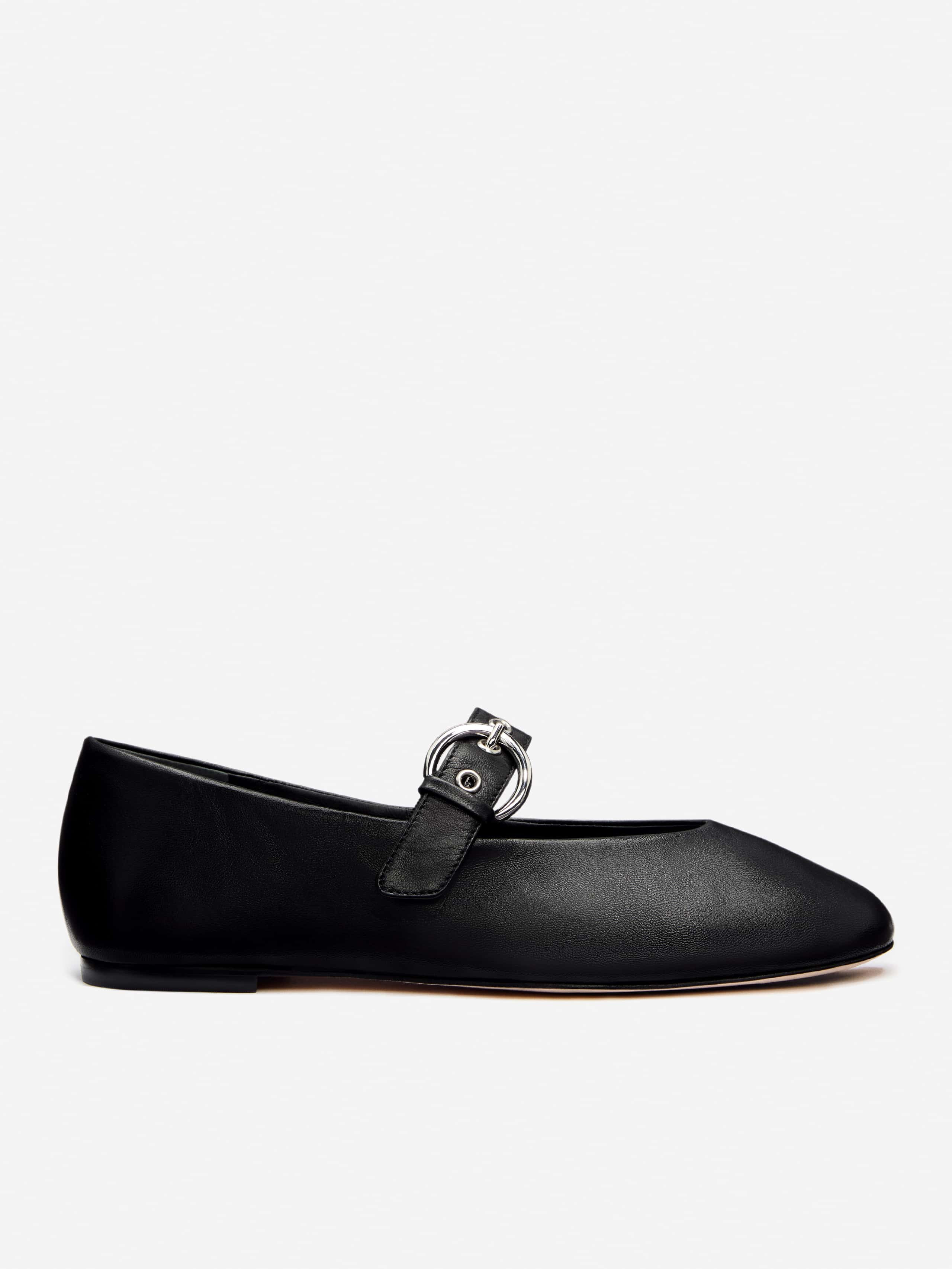 Reformation Bethany Ballet Flat Black 11 | Reformation (Global)