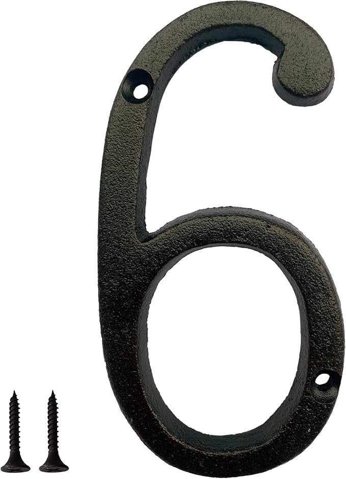 5.5 Inch House Number, Metal Address Number, Decoration Door, Street, Mailbox, Home, Easy to Inst... | Amazon (US)