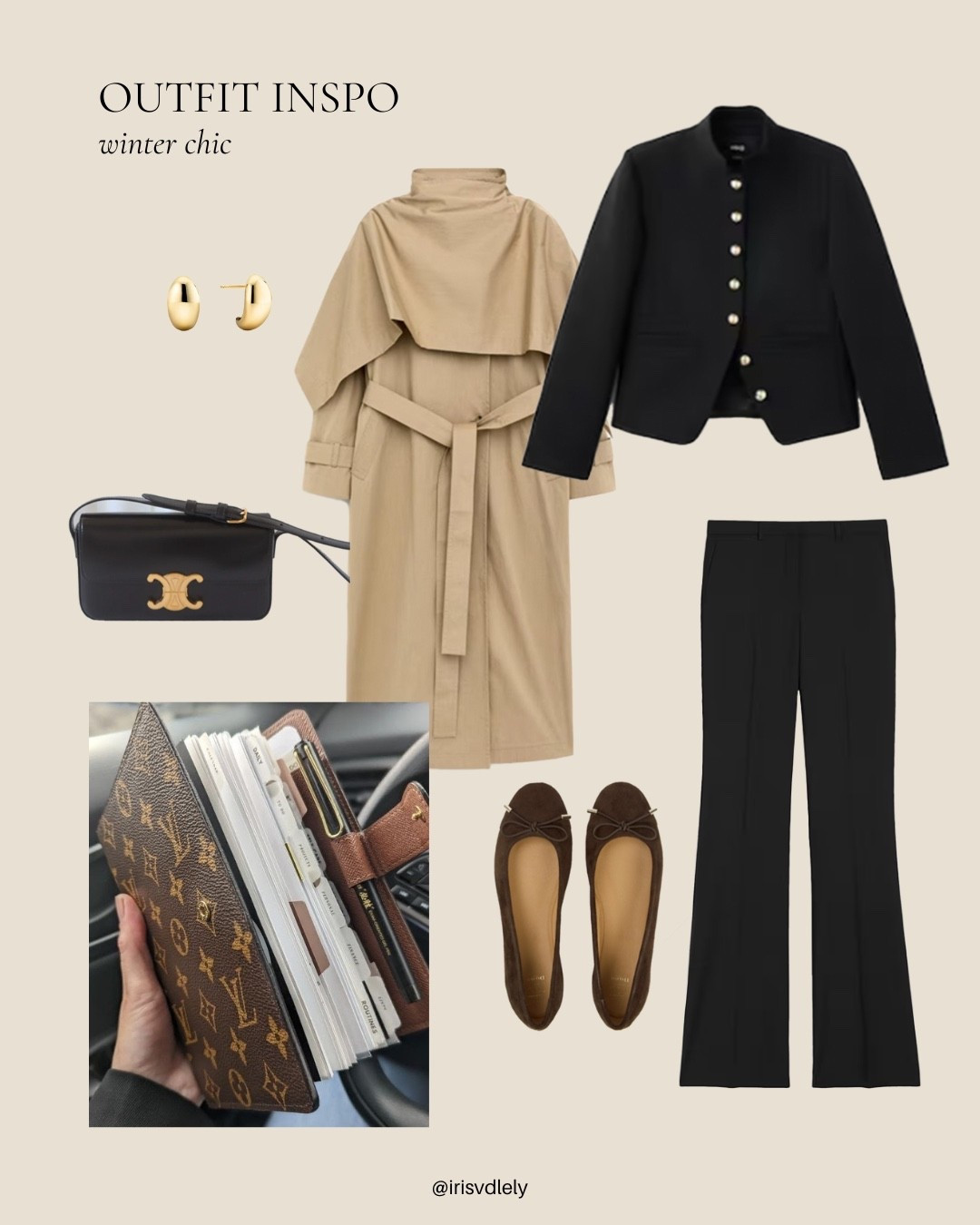 Winter chic outfit inspo with a trench coat, ballerinas, celine claud bag and chic jacket. Bag is vintage via The Classic Edittion

#LTKwinter #LTKstyletip #LTKeurope
