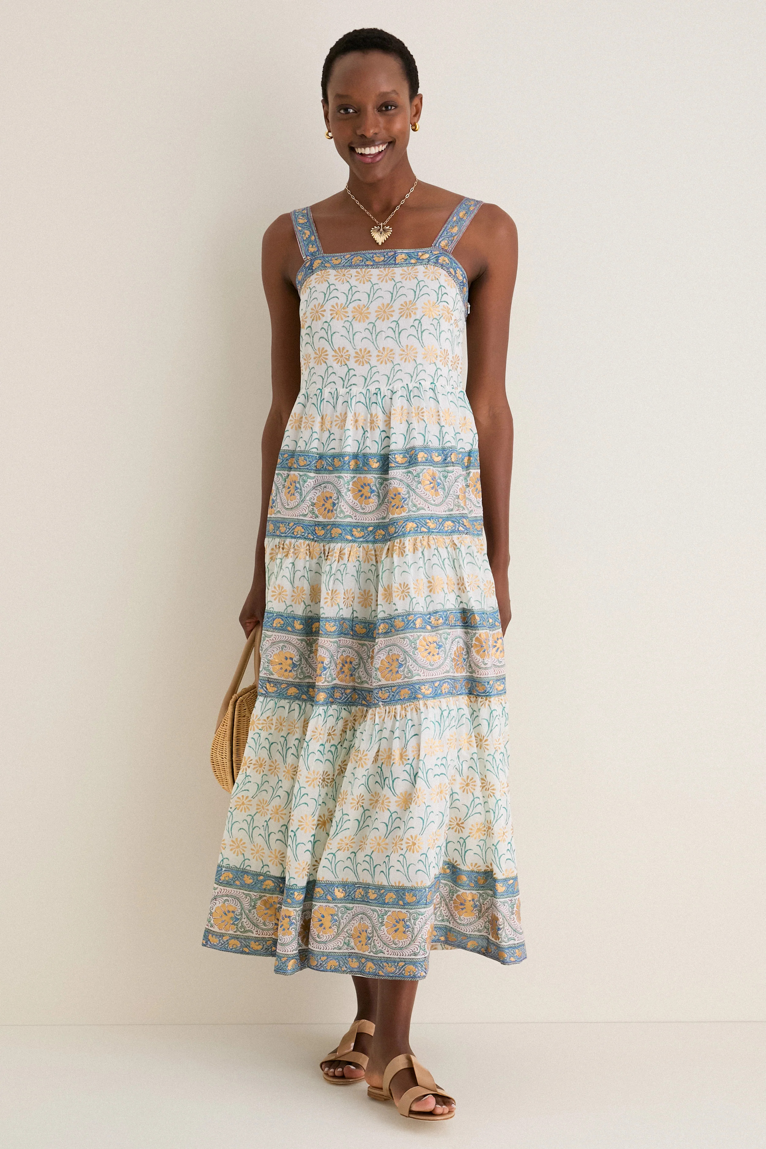 Geneva Green Strappy Maxi Dress | Tuckernuck (US)