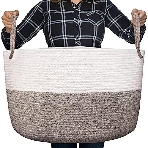 Luxury Little XXXL Nursery Storage Basket - 100% Cotton Rope Basket with Handles - Toy Organizer ... | Amazon (US)