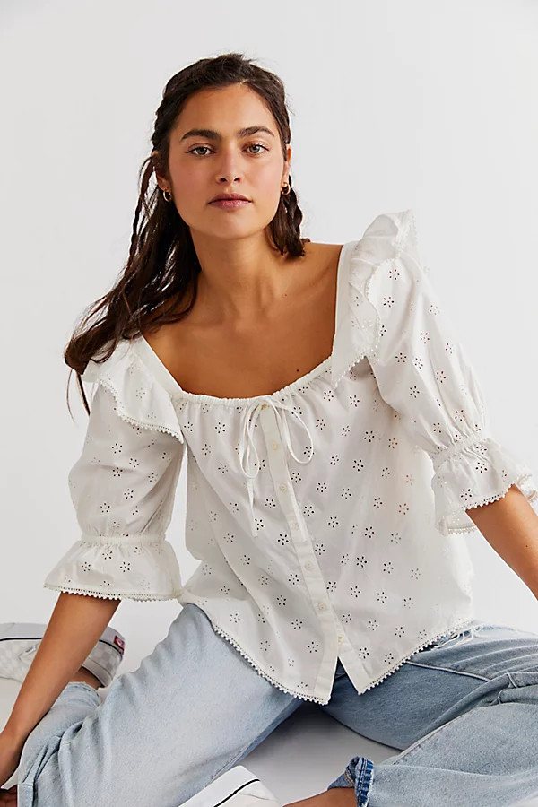 Bo Prairie Blouse by Spell at Free People, White, XS | Free People (Global - UK&FR Excluded)