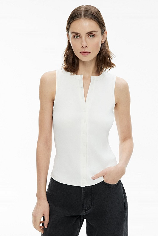 Button Longline Tank | Witchery (AU)