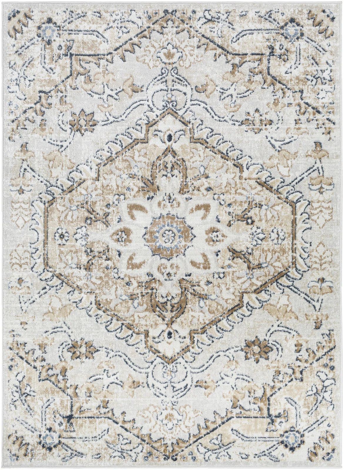 Brevyn Oriental Ivory Area Rug | Wayfair North America
