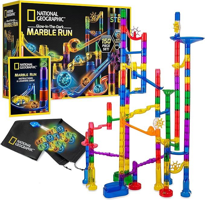 NATIONAL GEOGRAPHIC Glowing Marble Run – 150-Piece Construction Set with 30 Glow-in-The Dark Gl... | Amazon (CA)