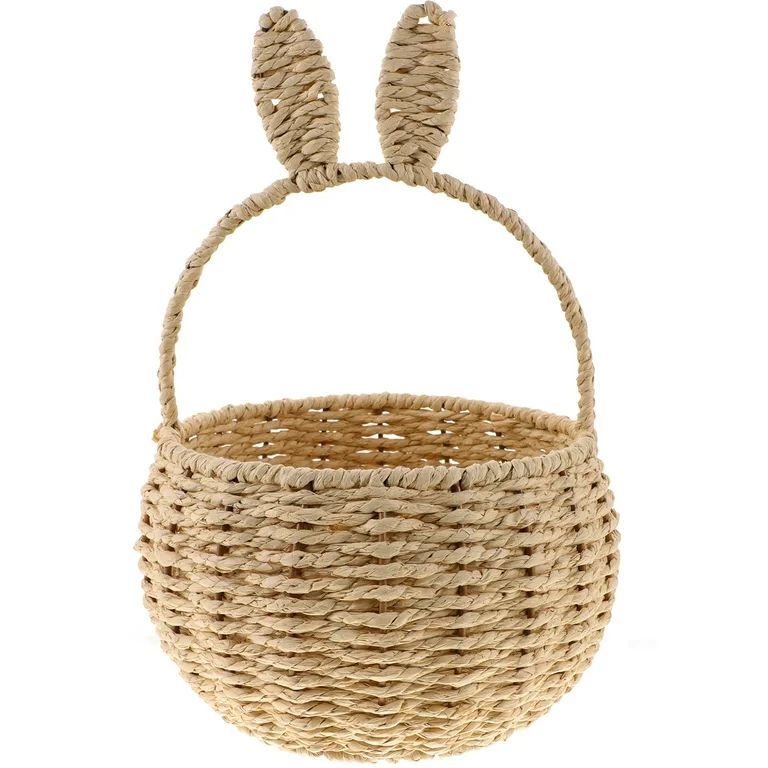 Woven Basket with Handle Rabbit Ear Flower Arrangement Basket Woven Flower Basket | Walmart (US)