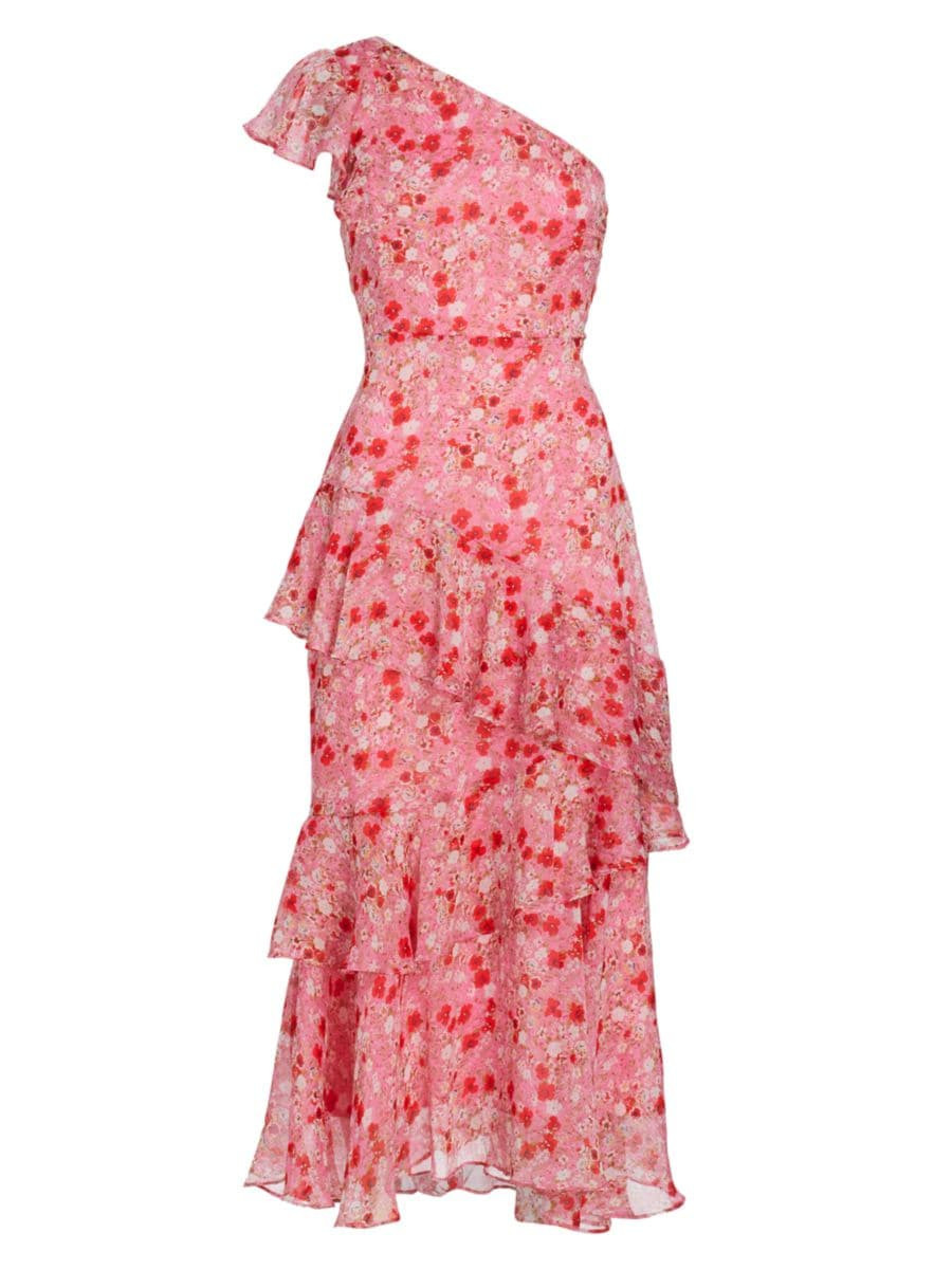 Victoriana Floral Ruffle Midi-Dress | Saks Fifth Avenue