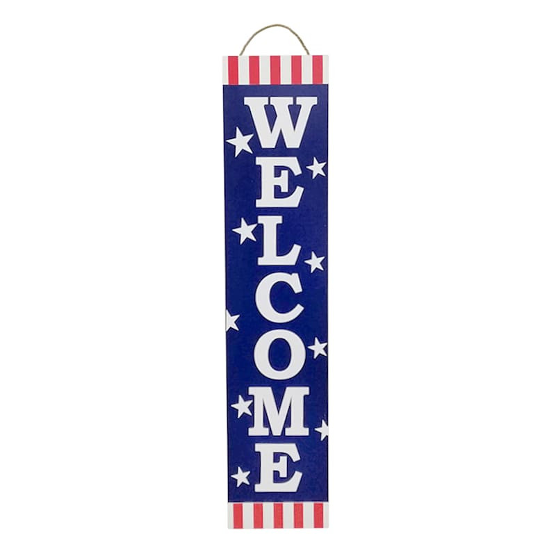 Patriotic Welcome Leaner Sign, 42" | At Home