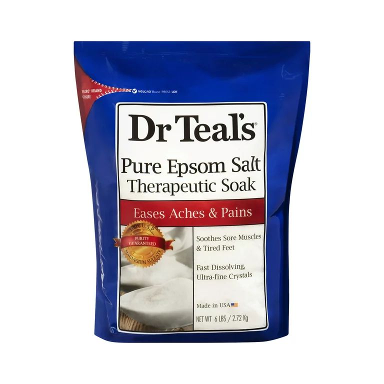 Dr Teal's Pure Epsom Salt Soak, Therapeutic, Fragrance Free, 6 lbs | Walmart (US)