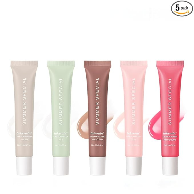 5 PCS Summer special Glossy Butter Lip Balm Set- Ultra-Hydrating, Long-lasting Hydrating Non-Stic... | Amazon (US)