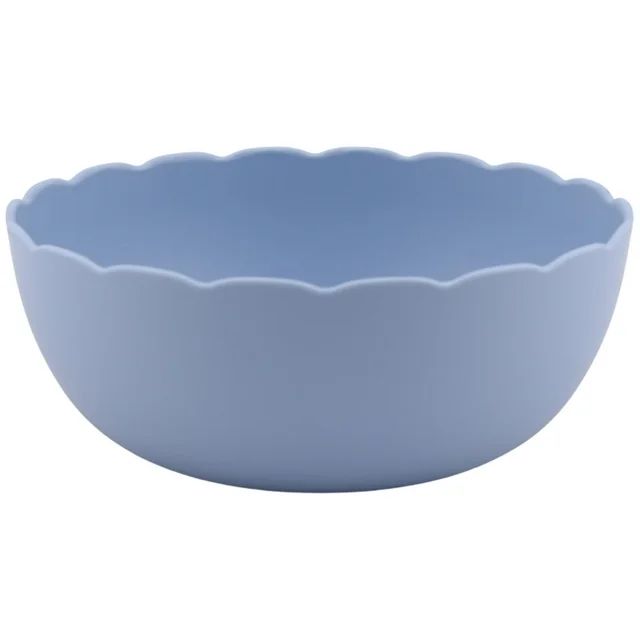 Mainstays - Blue Round Plastic Bowl, Scalloped, 38-Ounce | Walmart (US)