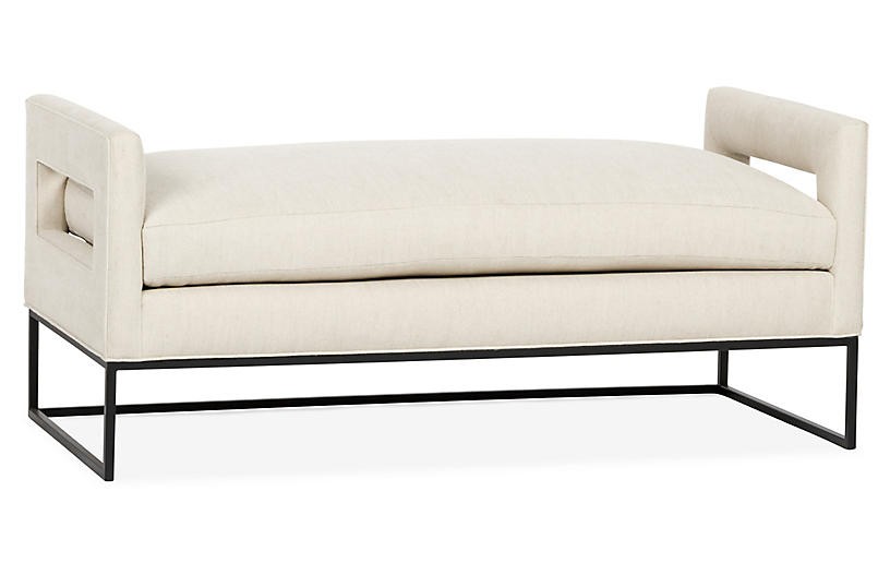Bevin Daybed, Black Iron/Dune Linen | One Kings Lane