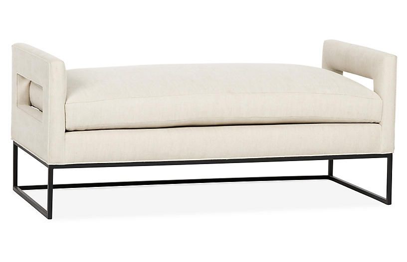 Bevin Daybed, Black Iron/Dune Linen | One Kings Lane