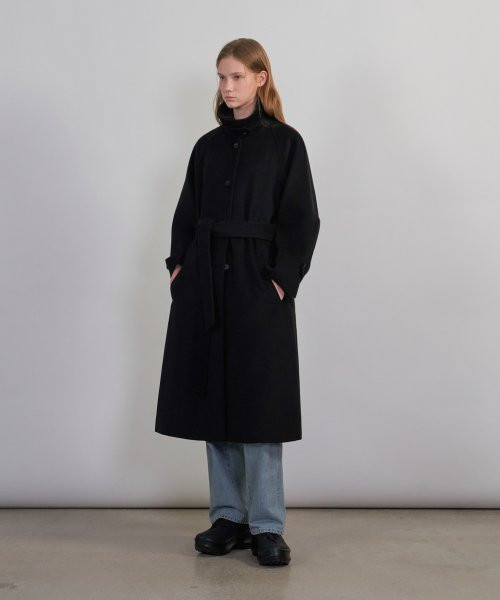 [Woman] Woolrich single long trench coat_Black | Musinsa Global
