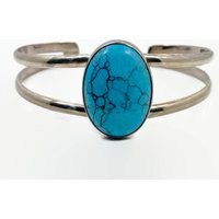 Turquoise Cuff, Sterling Silver, Cuff Bracelet, Vintage Mexico, Stacking Layering Boho, Southwestern | Etsy (US)