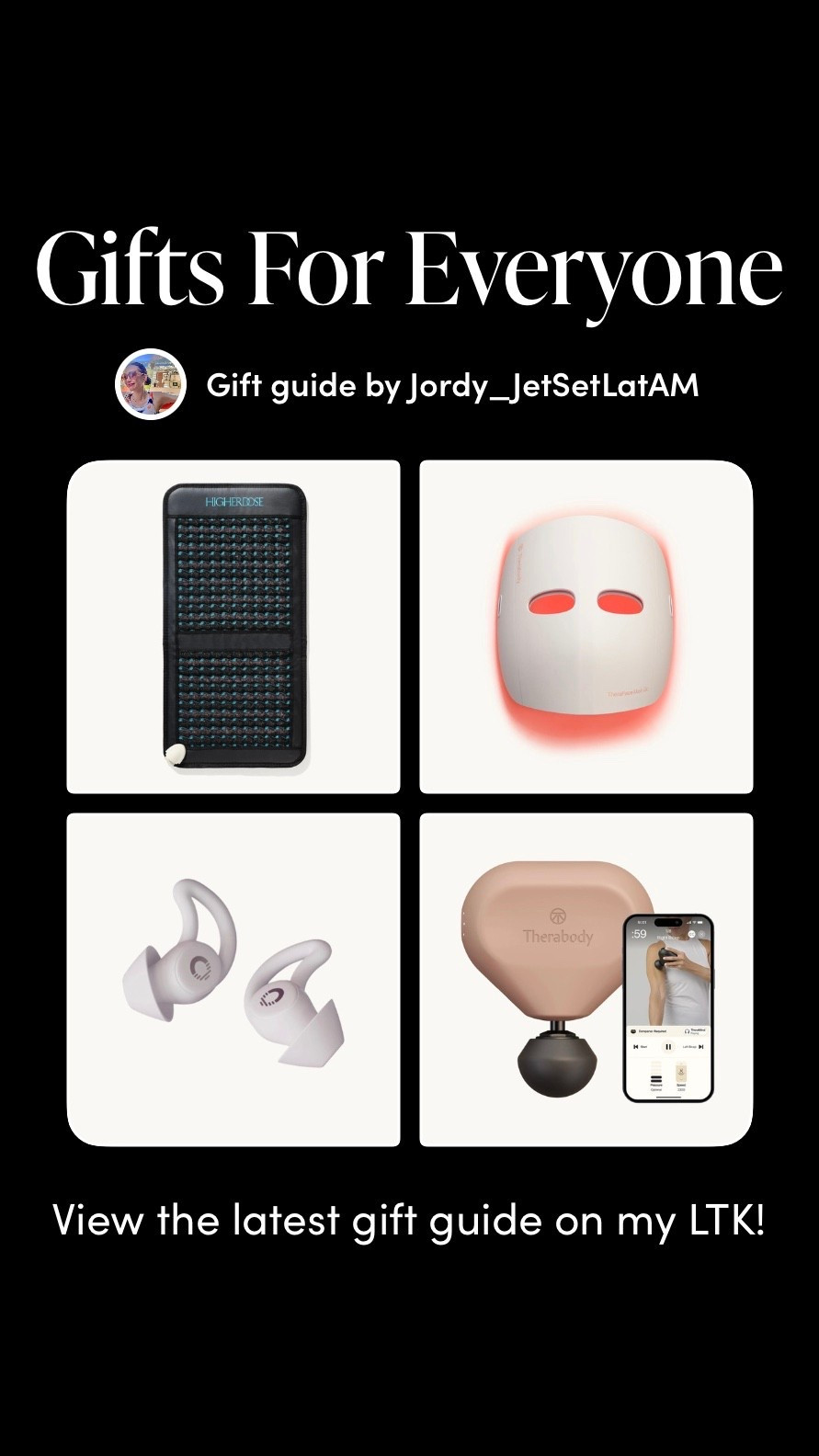Wellness essentials + small tech upgrades = perfect gifts for anyone.

A universal gift guide filled with wellness, tech, and self-care essentials — including the HigherDose sauna blanket, popular LED light therapy mask, noise-reducing sleep earbuds, and the compact Therabody massager. Perfect for gifting anyone on your list: wellness lovers, busy travelers, fitness fans, and anyone who appreciates elevated everyday comfort. Explore the full guide on my LTK for more gifting ideas for everyone.

#LTKselfcare #LTKHoliday #LTKGiftGuide