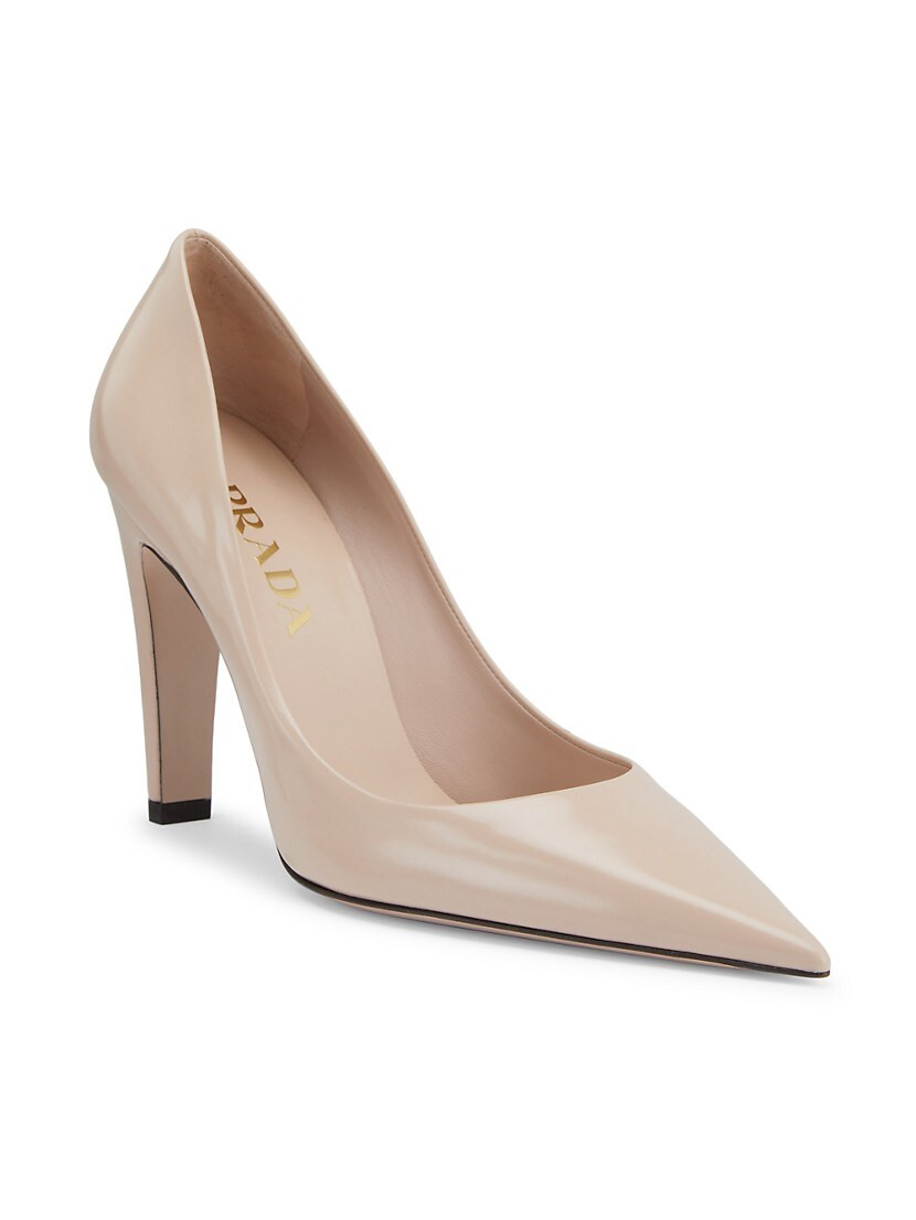 100MM Leather Pointed-Toe Pumps | Saks Fifth Avenue