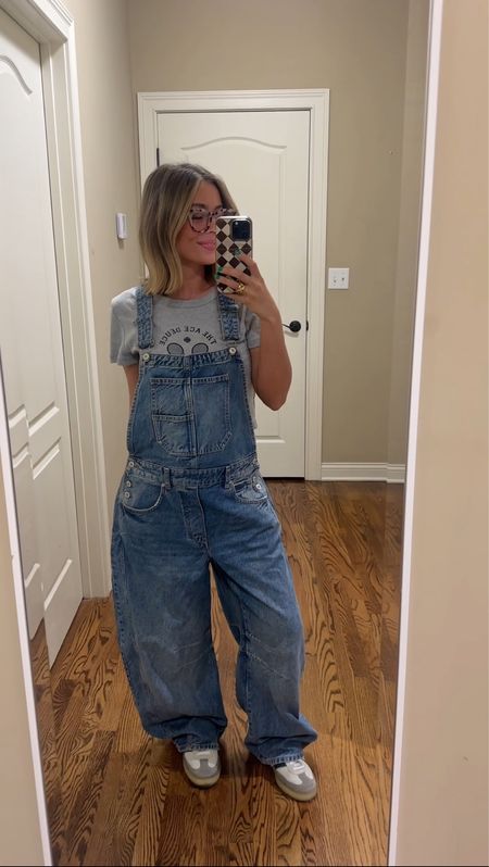 Wearing size small in the overalls, standard length and small in the tee 